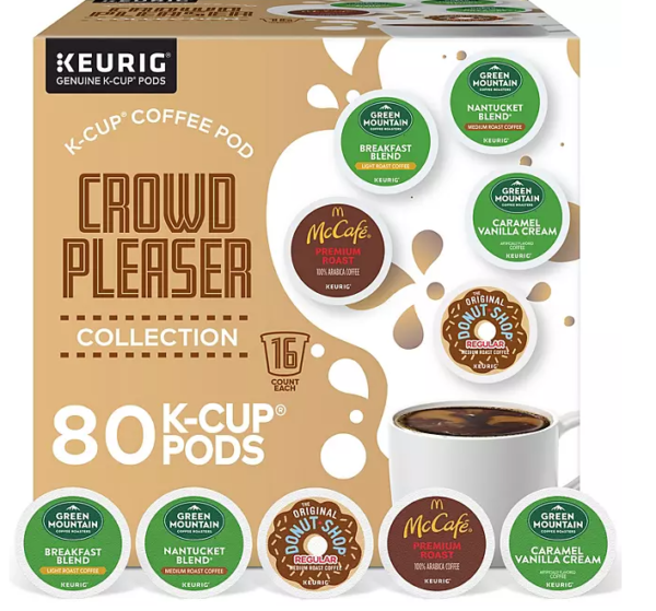 Crowd Pleaser Variety Pack, Single Serve Pods, 80 ct.