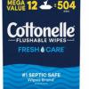 Cottonelle Freshcare Flushable Wipes, 12 ct., 504 wipes - Image 3