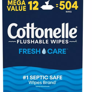 Cottonelle Freshcare Flushable Wipes, 12 ct., 504 wipes