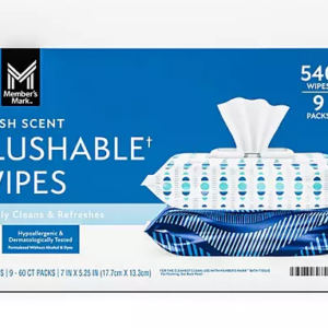 Member's Mark Flushable Wipes, Fresh Scent, 540 ct.